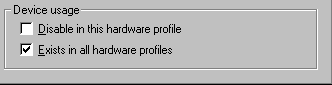[ ] Disable in this hardware profile