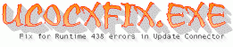 UCOCXFIX.EXE - Fix for Runtime 438 Errors in Update Connector